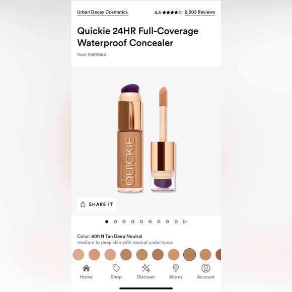 Urban Decay Quickie 24 HR Full Coverage Concealer - Picture 7 of 8